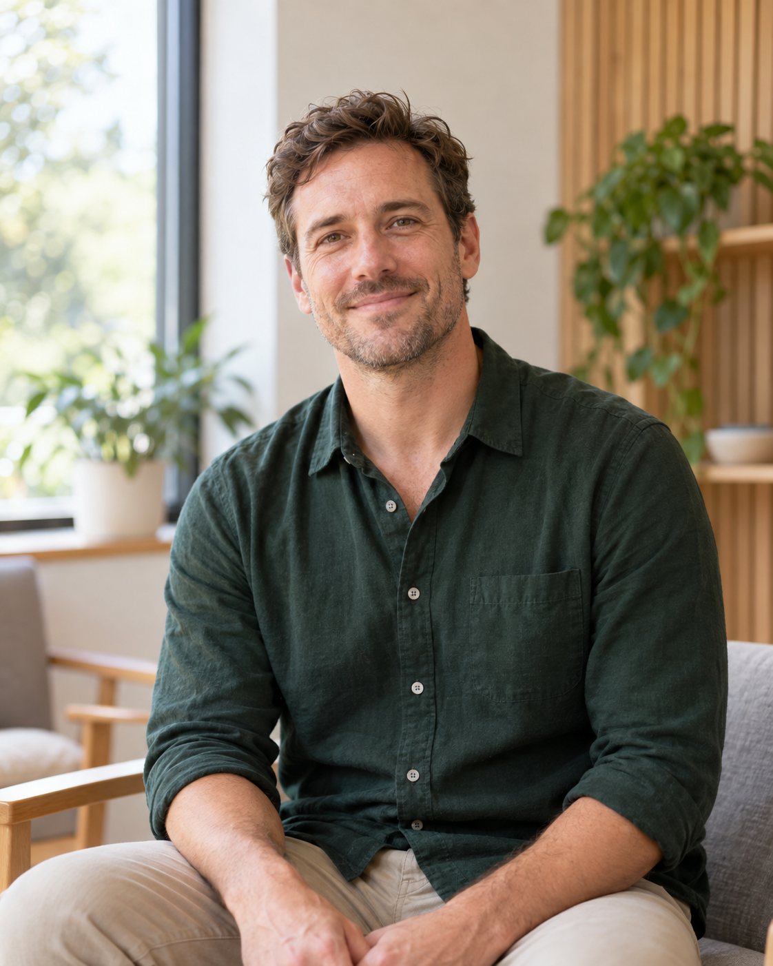 AI-generated portrait of a fictional example practitioner